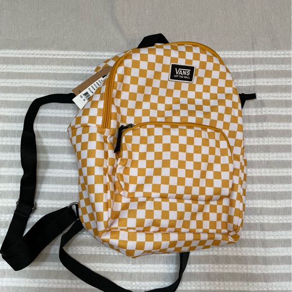 Vans Handbags - Vans Yellow Checkered Small Backpack